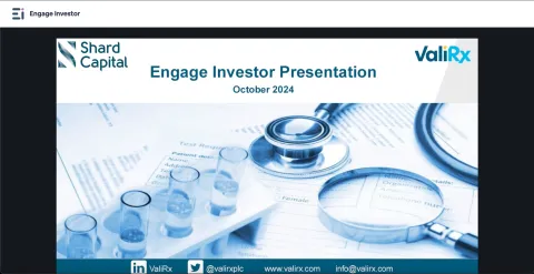 ValiRx plc - Engage Investor Presentation October 2024